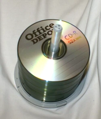 70 Pack Office Depot CD-R 52X 700MB Blank Media Recordable Discs Open Box - Image 1 of 2