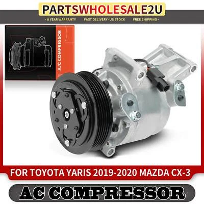 A/C AC Compressor for Toyota Yaris 2019-2020 Scion iA 2016 Mazda CX-3 2016-2022 - Image 1 of 4