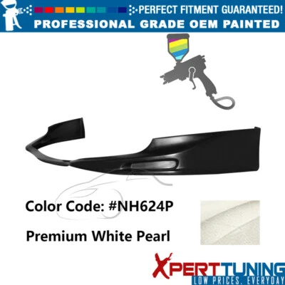 Fits 09-10 Acura TSX JDM Style Painted #NH624P White Front Lip Lower Spoiler PU Foto 1 de 4