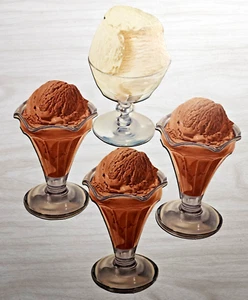 Ice Cream Parlor Diner Sign Cardboard Die-Cut Chocolate Vanilla Sundae Dish LOT - Imagen 1 de 4