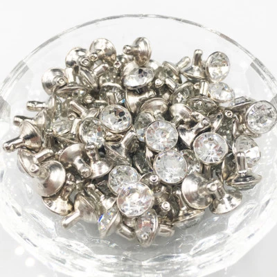 200Set 6mm CZ Crystals Rhinestone Rivets Nailhead Spots Studs LeatherCraft - Imagem 1 de 3
