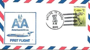 FFUS Dallas - Denver Oct 25 1981 American Airlines AAMC# AA-D82NW - Picture 1 of 1
