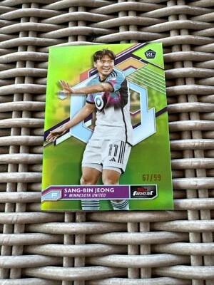 Sang-Bin Jeong 2023 Topps Finest MLS Soccer #49 RC Green 67/99 - Image 1 of 2