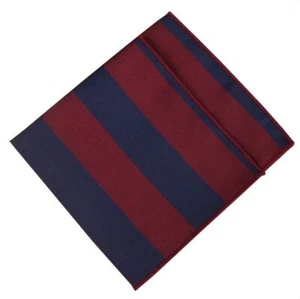 Bolsillo cuadrado rojo oscuro con rayas azul marino - Imagen 1 de 1