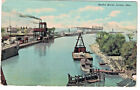 1900s Postcard Harbor Scene Lorain Ohio Erie Street Bridge Lake Erie Hotel Coal
