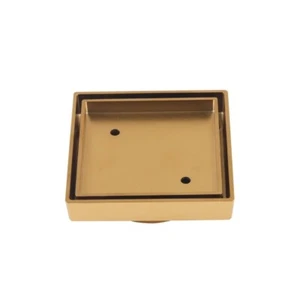 100mm Brushed Gold Tile Insert Floor Grate ( outlet 100m) - Picture 1 of 1