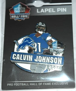 FOOTBALL HALL FAME: "SPECIAL PLAYER LAPEL PIN," XCALVIN JOHNSON, Class 2021, New - Picture 1 of 3