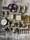 Vintage Miscellaneous Brass And Clocks And Other Items