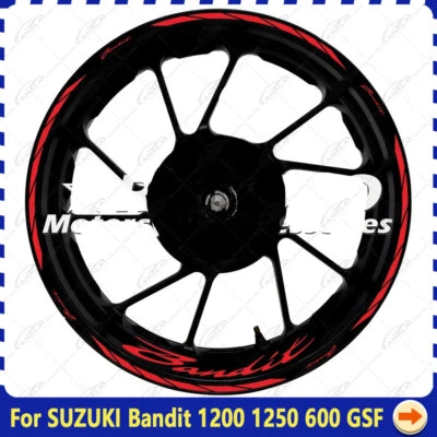 For SUZUKI Bandit 1200 1250 600 GSF Wheel Hub Decal Rim Decoration Reflective Foto 1 de 4