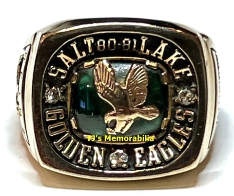 1980-1981 SALT LAKE GOLDEN EAGLES CHL CHAMPIONS CHAMPIONSHIP RING 10K PLAYER Cover