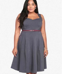 Torrid ~ Swing-Kleid mit Gürtel ~ Größe 16 - Bild 1 von 1