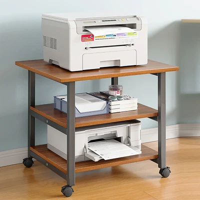 2/3 Schichten Druckertisch mit Rollen feststellbar Druckerständer Druckerwagen - Bild 1 von 4
