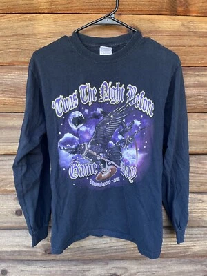 Винтажная футболка twas the night before game day Baltimore Ravens для взрослых размер S - Изображение 1 из 4