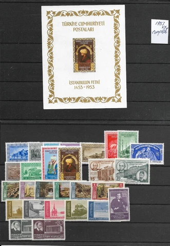 TURKEY @ Year 1953  Complete  MNH   Nice Priced @ Tu.97 Cover