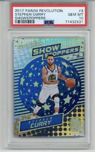 Panini Revolution Showstoppers #3 2017 Stephen Curry Warriors PSA 10 Low Pop 8 - Imagen 1 de 2