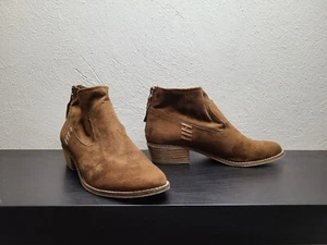 DOLCE VITA WOMAN BOOTIES TAN BROWN SIZE 6.5 LIGHTLY USED SUEDE ANKLE BOOTS - Picture 1 of 7