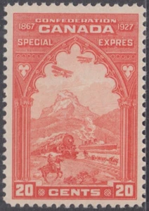 CANADA Sc# E3 MNH FIVE STAGES MAIL TRANSPORTATION, SPECIAL DELIVERY 20¢ ORANGE - Picture 1 of 1