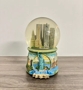 Twin Towers Snow Globe VTG New York W/ not working San Francisco Music Box Co. - Picture 1 of 5