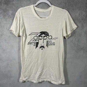 VTG 80's FRANK ZAPPA T-Shirt RDI House Single Stitch Mens XS Ivory. (SEE DESC) - Picture 1 of 19