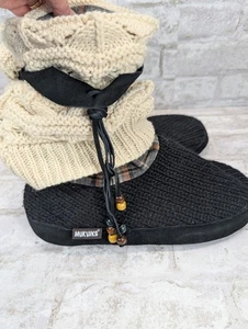 Muk Luks Women's L (8-8 1/2) Knit Bootie Slippers NWT - Picture 1 of 9