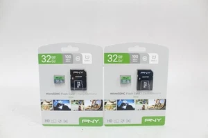 PNY 32GB Elite UHS-I microSDHC Memory Card with SD Adapter - 2 Pack - Picture 1 of 4