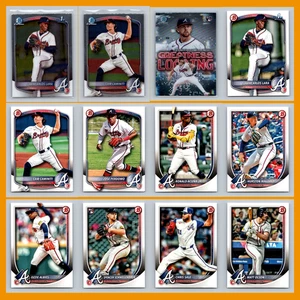 Atlanta Braves Lot 12 Baseball Cards Bowman Chrome Prospects 1st Jhancarlos Lara - Picture 1 of 14