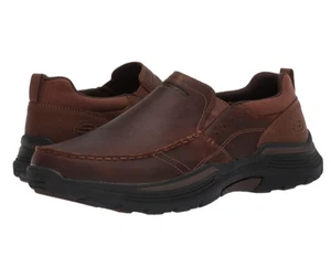 Skechers Seveno Herren 13 Dunkelbraun Schuh Leder Relaxed Fit Slipper 66146/CDB - Bild 1 von 9