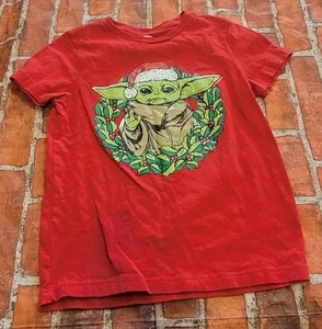 Old Navy Star Wars Grogu Boys Shirt Christmas Sz 5 - Picture 1 of 1