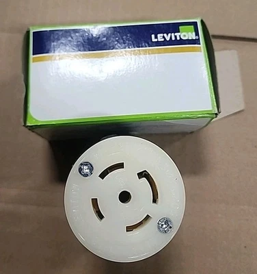 Leviton 2813 Grounding Locking Connector T151095 L21-30R 4 Pole 30A-120/208V - Image 1 of 4