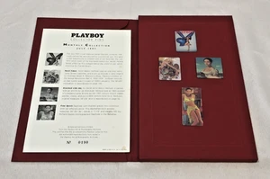 👀 NEW IN BOX: 1997 Playboy Collector Pins, Set of 4 - Limited Edition No 0190 - Picture 1 of 5