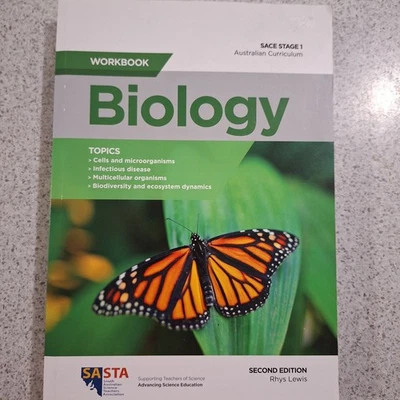 Biology SACE Stage 1 Workbook Second Edition Rhys Lewis pre owned - Image 1 of 4