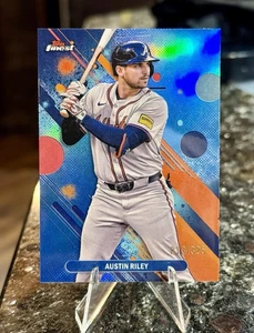 2025 Topps Finest AUSTIN RILEY #/325 SKY BLUE REFRACTOR Atlanta Braves 99 - Picture 1 of 2