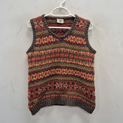 Pachamama Moray Wool Knit Tank Top Sweater Vest Fair Isle Aztec Striped Medium - Image 1 of 4