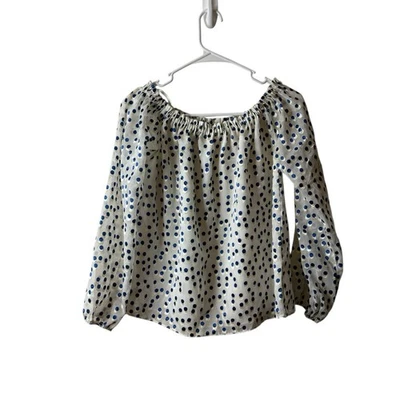Blusa Lilly Pulitzer branca suíça ponto fora do ombro tamanho pequeno Preppy Lou Lou - Imagem 1 de 4