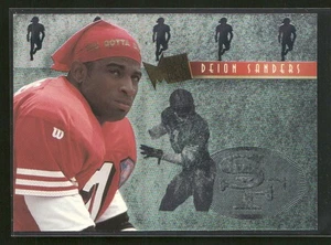 1995 Fleer Metal #9 Deion Sanders Platinum Portraits - Bild 1 von 2