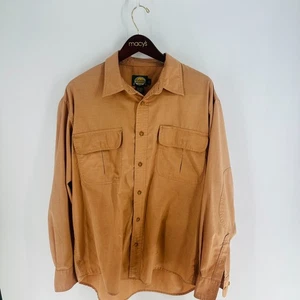 Vintage Cabela's Outfitters Outdoor Gear Hunting Button-Up Shirt Camel Size L - Picture 1 of 8