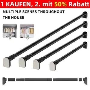 80-205cm Teleskopstange Edelstahl Ohne Bohren Duschvorhangstange Klemmstange DHL - Bild 1 von 20