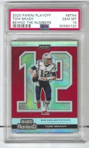 2020 Panini Playoff Tom Brady #BTN-4 Behind the Numbers PSA 10 GEM MINT - Picture 1 of 2