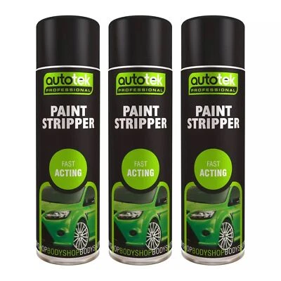 AUTOTEK PROFESSIONAL Autotek Fast Acting Paint Stripper Multi-Purpose Aerosol Spray Can 500ml x3