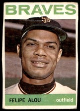 1964 TOPPS FELIPE ALOU 65 VG-EX BASEBALL MILWAUKEE BRAVES
