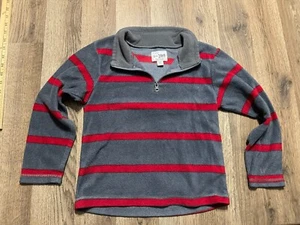 Place EST. 1989 Sweater, Boy's Size Small, Gray Red, Striped, Polo Long Sleeve - Picture 1 of 10