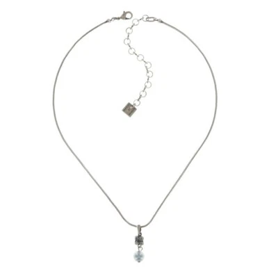 Colar Konplott camaleão azul/marrom prata antiga - Imagem 1 de 3