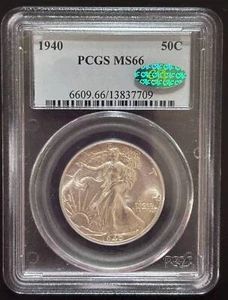Medio dólar Liberty Walking 1940 P graduación profesional MS-66 CAC CAC - Imagen 1 de 4