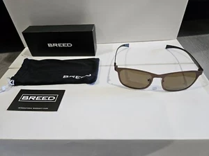 Nuevas gafas de sol Breed Bsg034bn Halley marrón titanio polarizadas unisex - Imagen 1 de 12