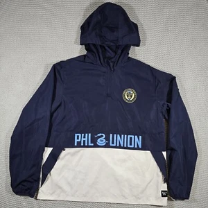 The Wild Collective Philadelphia Union Anorak 1/4 Zip Jacket Men Sz XL Navy  - Picture 1 of 10