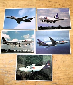 FEDEX 5 tarjetas comerciales A300 727-200 MD-11 DC-10-30 CARAVANA 3 1/2 pulgadas X 2 1/2 pulgadas - Imagen 1 de 2