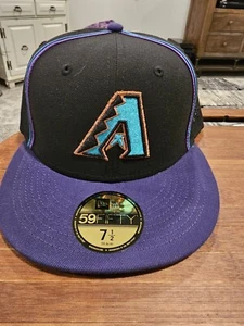 arizona diamondbacks New Era 59fifty 7 1/2 Hat Cap Fitted Cooperstown (+) - Picture 1 of 10