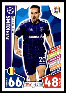 Match Attax Champions League (2017-2018) Sven Kums RSC Anderlecht No. 278
