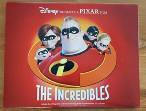 Juego de litografías Walt Disney's Pixar the Incredibles 2004 11"" X14"" (4) con carpeta - Imagen 1 de 9
