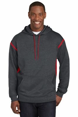 Sport-Tek Tech Fleece Colorblock Pullover Hooded Sweatshirt F246 - Image 1 of 3